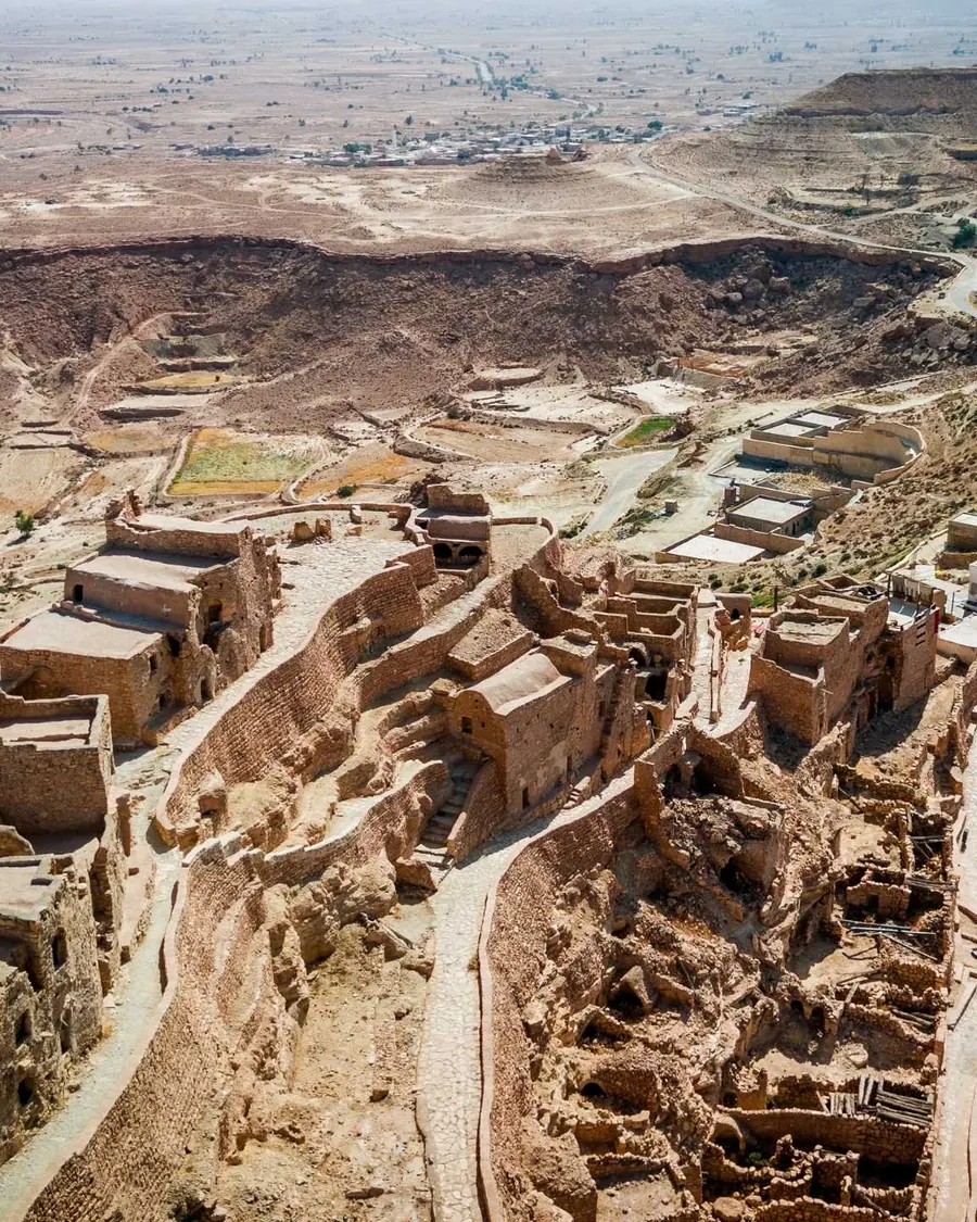 Il villaggio berbero di Douiret visto dall'alto