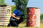 Azione di gioco nella Paintball Arena da 6000 metri quadri sul Garda
